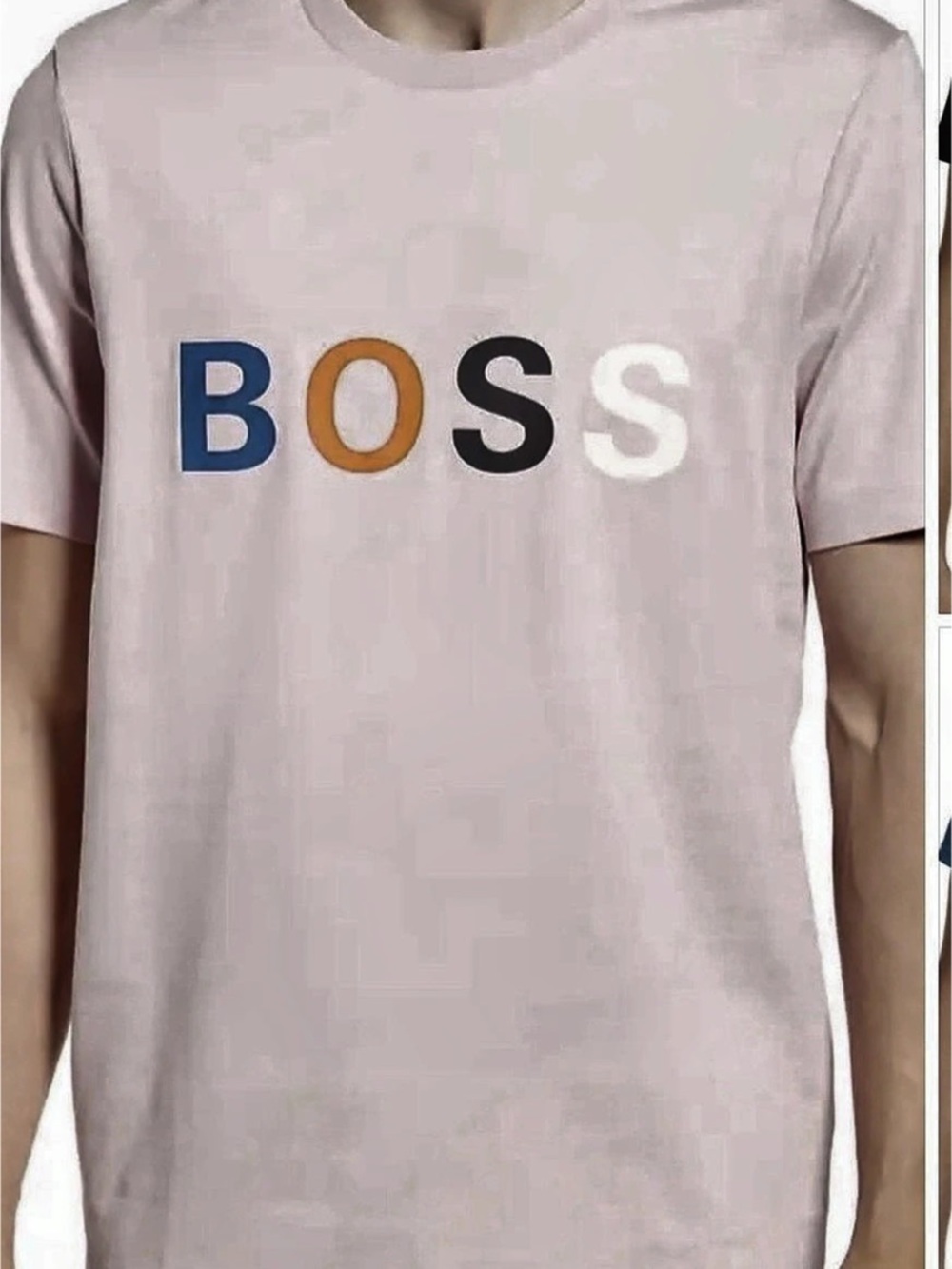 BOSS Logo Short Sleeve Tee in Pink